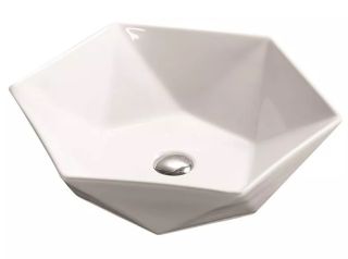 Раковина накладная SantiLine SL-1058 47см белый